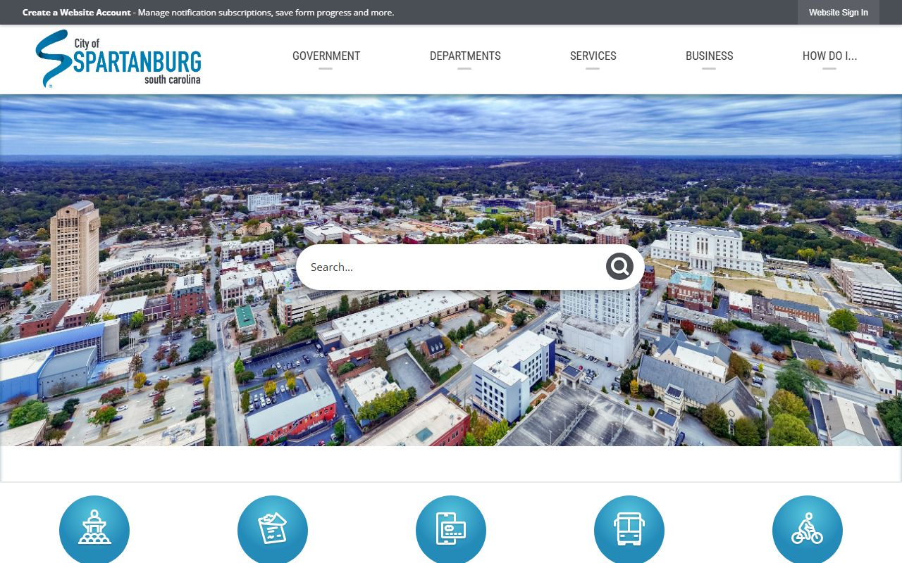 City of Spartanburg website with police department information for booking releases