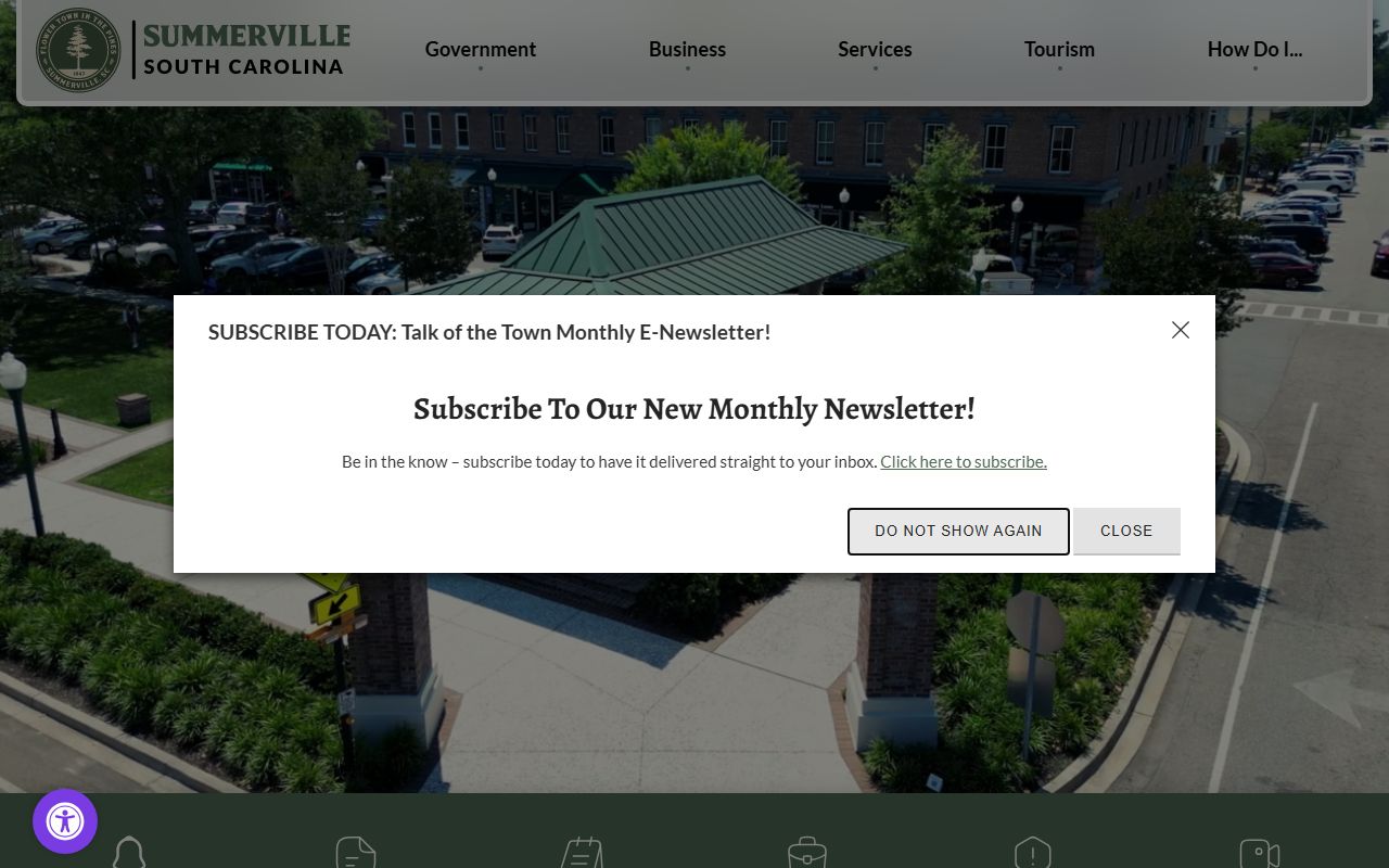 Town of Summerville official website for public records and town services