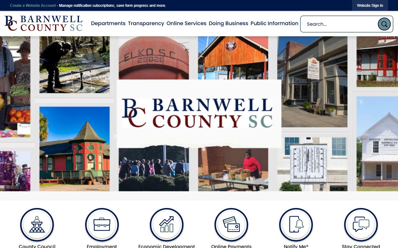 Barnwell County public resource page for booking releases