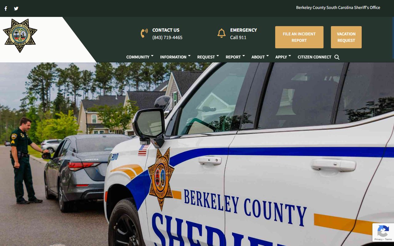 Berkeley County Sheriff's Office website for booking releases