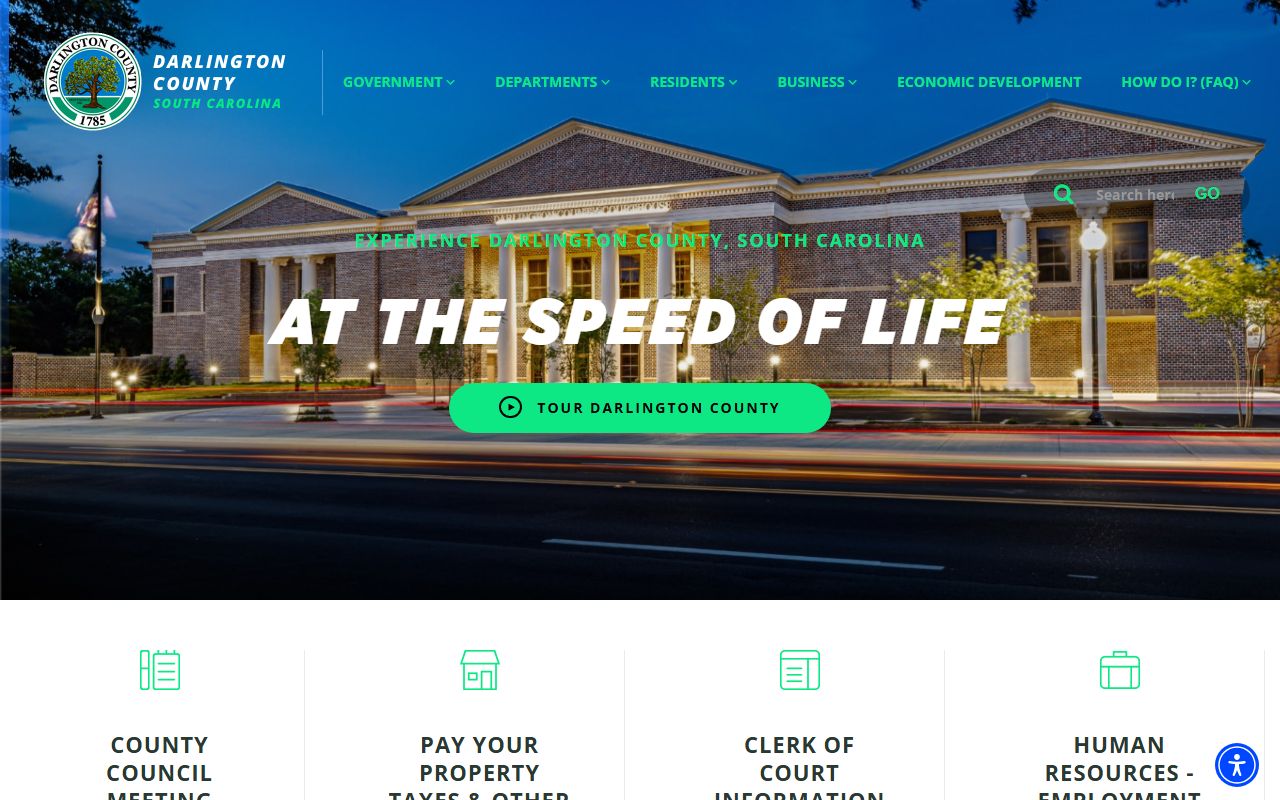 Darlington County website for booking releases and public records
