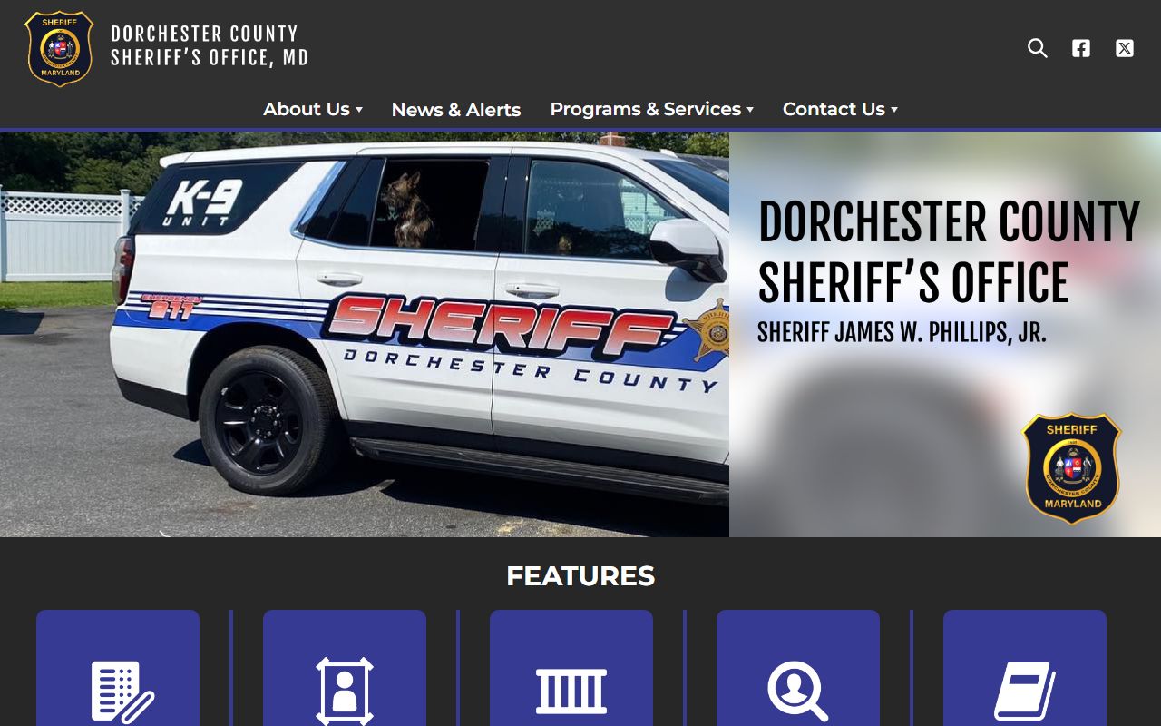 Dorchester County Sheriff's Office website for booking releases