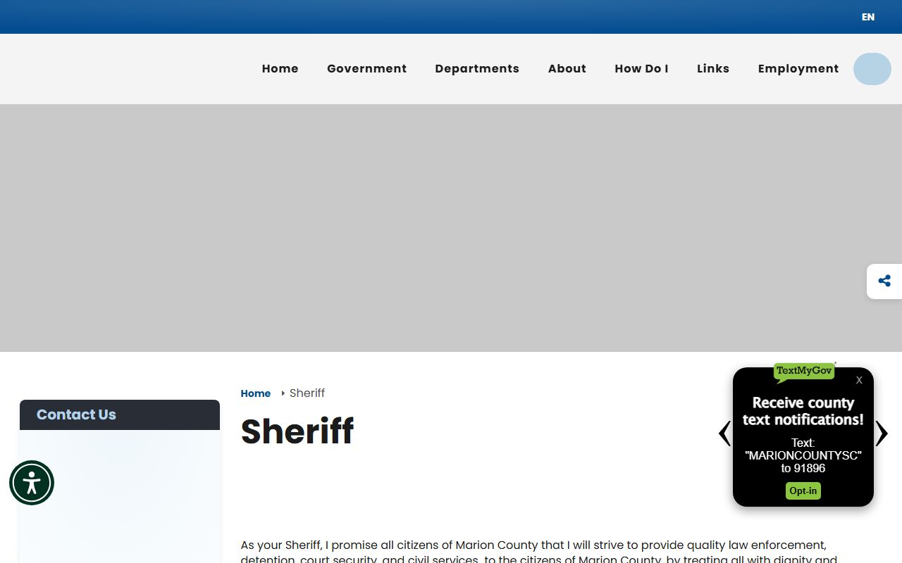 Marion County Sheriff Office website for booking releases