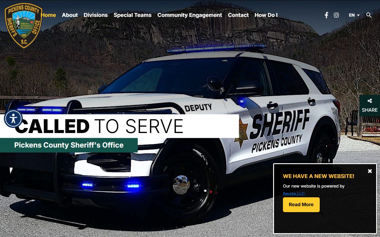 Pickens County Sheriff's Office website for booking releases