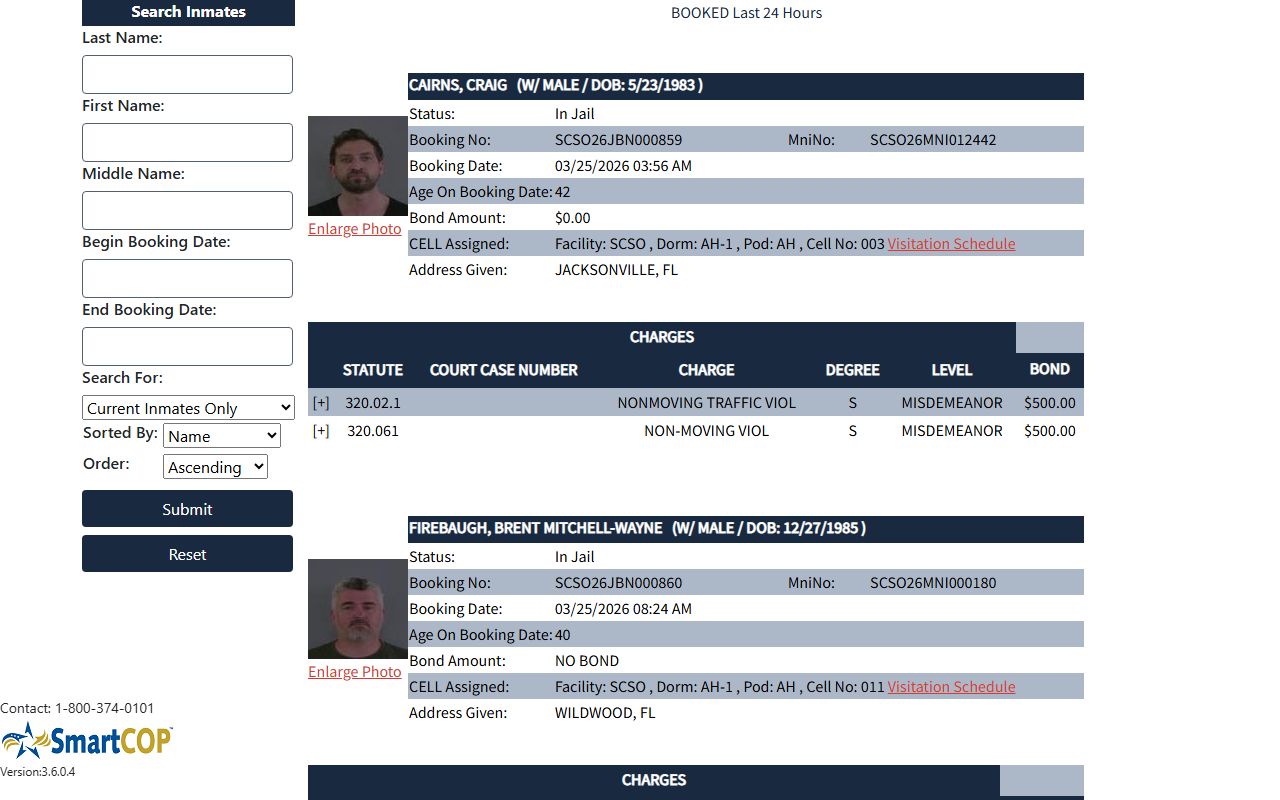 Sumter County jail portal for searching booking releases